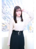 【Aere池袋】顔周りレイヤー×ヌードベージュストレート小林