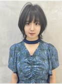 ダークグレージュ×小顔ウルフカット　ウルフ　ネオウルフ
