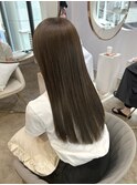 くびれヘアアプリコットオレンジ夏ヘアハイライトカラー