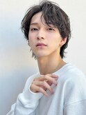 フェザーパーマ◎20代30代メンズ爽やかセンターパート