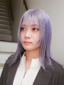 プネル(punel) パープルラベンダー　ケアブリーチウルフレイヤーウルフカット