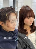 前髪つむじも改善クロスパーマ/10代20代30代/原宿