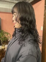 ニーム(nimes)&nbsp;hibico レイヤーパーマ×ダークグレージュ