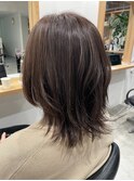 レイヤーボブ　くびれヘアー　くせ毛カット