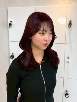 アリープアウル(ALEAP owl) 透明感カラー/ブラウンレッド/レイヤーカット