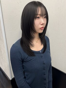 ラグナ(LAGUNA) ウルフレイヤー/地毛風ダークグレージュ/暗髪/ロングレイヤー