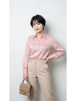 コートフィールエー(CO_T feel.a)&nbsp;暗髪で魅せる＊丸みシルエットの洗練マニッシュボブ