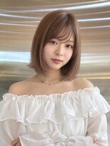 シー バイ ロンド 新宿(Sea by Lond)&nbsp;ワンホンレイヤ ー×ダークブルー[デジタルパーマ/ボブ/韓国]