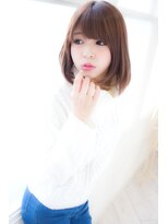 アンジュ ヘアー(Ange hair)&nbsp;アンジュヘアー　大人かわいい　流し前髪のフェザーボブ