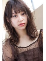 ひし形シルエットなフェアリーカールマッシュウルフグレージュ