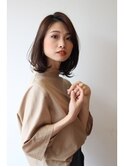 外巻きナチュラルボブ
