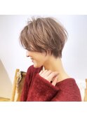  【Chill】大人かわいいホワイトアッシュクールショートパーマ