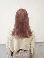 グランシュ 青葉台店(GranCieux)&nbsp;ピンクベージュ艶ストレートカラー☆