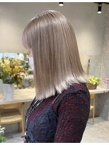 サンク 原宿 表参道(cinq)&nbsp;ミルクティーベージュダブルカラーインナーカラーケアブリーチ