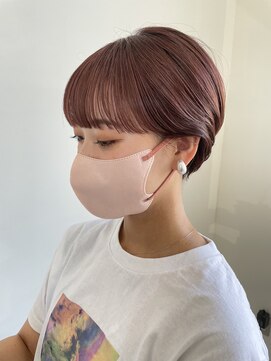 カットアンドトータルビューティ ヴァンキャトル(Cut&Total Beauty VINGT QUATRE) 丸みショート×ピンクカラー♪