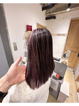 トゥルース 獨協大学前店(Hair&Make TRUTH) カラーハイライトピンク