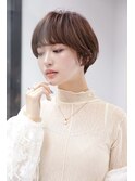 大人かわいい/ピンクベージュ/ボブマッシュ/ウルフ/新百合ヶ丘