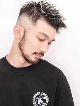 ルックグッドストア(LOOK GOOD STORE) 束感ツーブロックマッシュパーマウルフ波巻きスキンフェード236