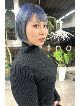 ルーツ ヘア デザイン(roots hair design) 西区新町美容室★roots★20代30代40代ブリーチダブルカラーボブ
