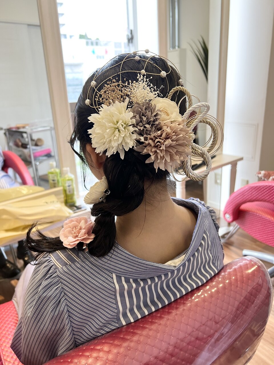 成人式前撮りヘア】サイド編みおろしヘア：L220342698｜ラシェンテ