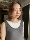 ニュアンスパーマ_暖色パーマ_ミディアムパーマ
