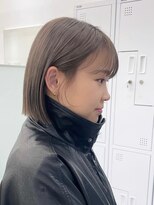 ニトバイアンキシム(nit by ahnkism)&nbsp;ボブミルクティーベージュブリーチダブルカラー堀江