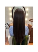 20×30×40代×くすみオレンジブラウン×ケアTR×ツヤ感UPロング