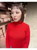 大阪ハイトーンオン眉ボブ！ちょっぴり攻めたお洒落ボブ！