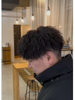 メンズギフト(men's GIFT)&nbsp;刈り上げツーブロックツイストスパイラルパーマメンズマッシュ