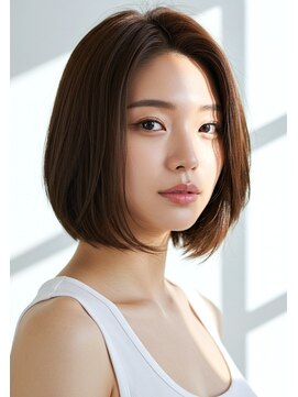 ニューカマー バイ ヘッドライト シブヤ(NEW COMER by HEADLIGHT shibuya) 【シンプルへア】アゴ下レングスボブ