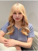 13785ニュアンスカラーホワイトアッシュ韓国ホワイトブロンド