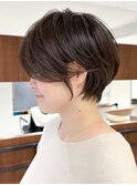 ハイライトバレイヤージュダブルカラーショートカット30代40代