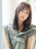 エムスラッシュ たまプラーザ(M.SLASH)&nbsp;シースルーバング/透明感/艶髪/ミディアムレイヤー/たまプラーザ