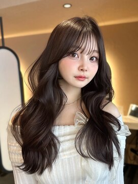 ベル 新宿店(Vel) ダークグレージュレイヤーカット前髪カット髪質改善カラー