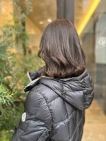 ゼン ネオ(Zen Neo)&nbsp;【髪質改善】冬ヘア　ミディアムレイヤー　チャコールグレー