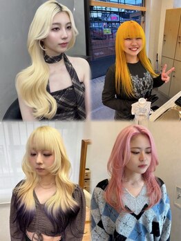 韓国風×ハイトーンで、今っぽく垢抜け◎くびれヘアやレイヤーカット透明感のあるハイトーンもお手頃価格☆