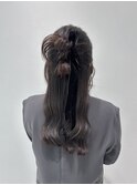お呼ばれヘア◎カチモリハーフアップ