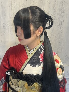 ワークスヘアー(WORKS HAIR) カチモリ×リングポニー