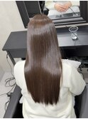 髪質改善 スーパーロング ワンレングス レイヤー 韓国風巻き