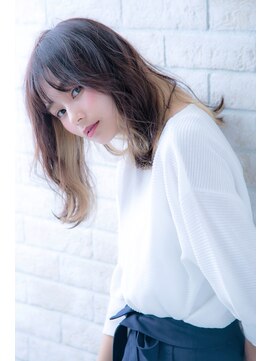 エルデ ナインズ ヘアー スタンド 川口店(elde 9's HAIR STAND) プリカール&シルキーチョコレートの大人ガーリーモードヘア