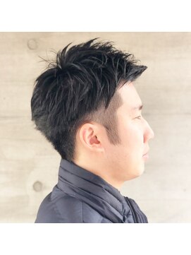 アッシュタカサキ(ash takasaki) ワイルドツーブロック×アップバング×セミウエット