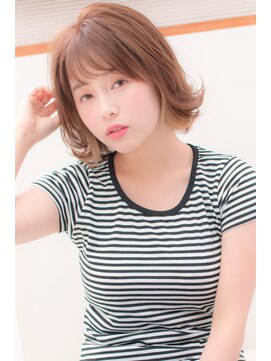 パッセージ ダブリュー 八幡山(hair make passage .w) カジュアルハイライト外はねボブ似合わせカット