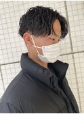 ツイストスパイラル/波巻き/センターパートヘア/ツーブロック