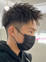 エルマーク(L-MARK) アップバングツーブロックバーバーフェードツイストメッシュ