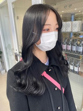 ガリカ シーム(Gallica/SEAM) 【桑原雪音】韓国透明感暗髪ダークカラー/顔周りレイヤー<原宿>