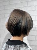 ショートボブ／アンブレラカラー／ブラウン[日暮里/日暮里駅]