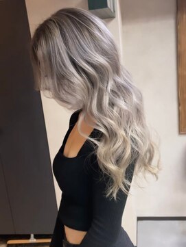 サニー 渋谷(SUNNY) バレイヤージュショコラアッシュハイライトグレージュカラー