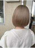 ミルクティーベージュボブスタイル♪