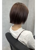 切りっぱなしボブ梅田ボブマチルダボブブラウンベージュ
