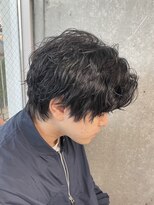 ワンズ リー 下北沢店(ONE's ly) ハイライト/マッシュパーマ／ウルフ/アッシュブラック/下北沢駅